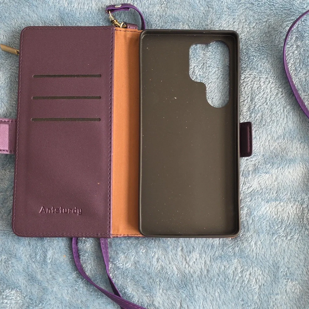 Wallet Phone Case For S25 Ultra with Cross Body Strap
